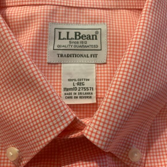 L.L. Bean traditional fit button up sz L - Picture 8 of 8